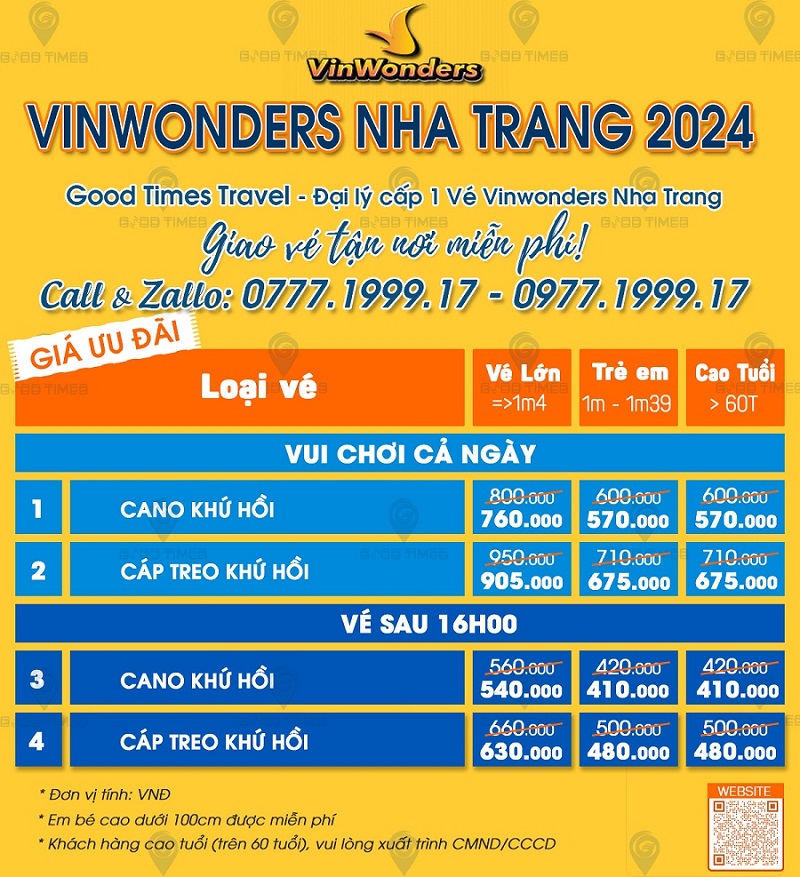 Giá vé Vinwonders Nha Trang 2024